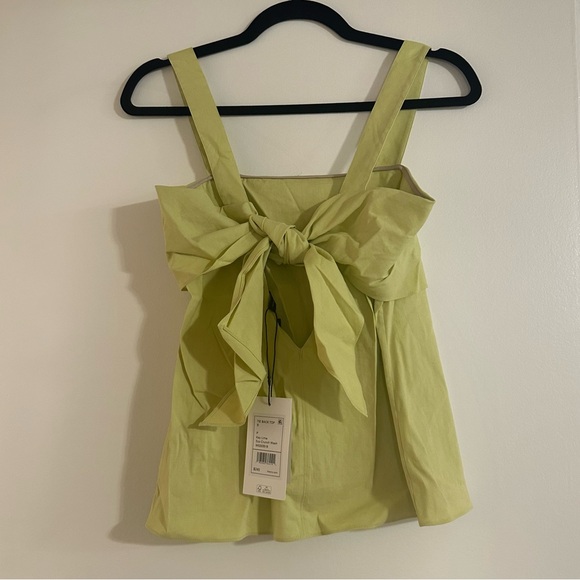 NWT Theory tie back top in key lime green - Picture 4 of 11